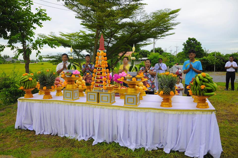 จัดพิธีพราหมณ์ - ตั้งศาลศาลพระพรหม พิธีบวงสรวง