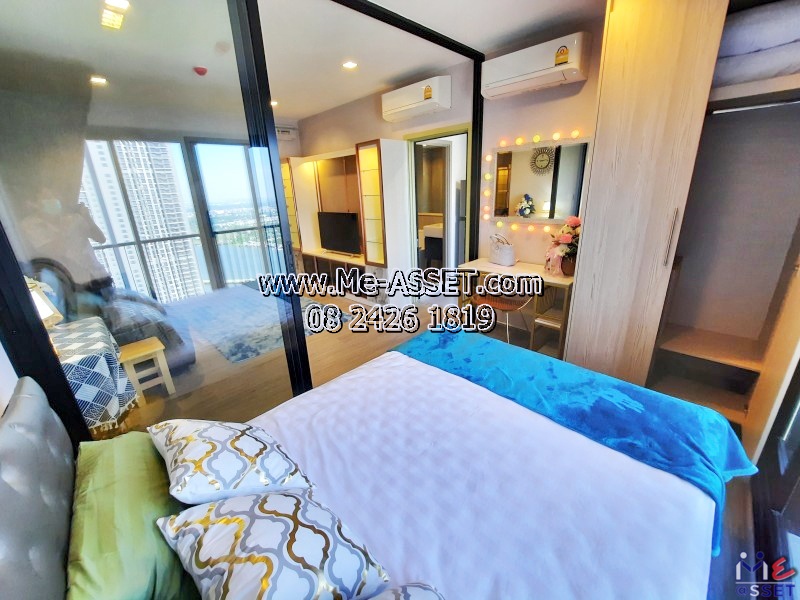 ขายคอนโดริมแม่น้ำเจ้าพระยา ใกล้รถไฟฟ้า ย่าน ตลาดต้นสัก แยกพระนั่งเกล้า สนามบินน้ำ : เดอะโพลิแทนรีฟ The Politan Rive : 31.12 ตร.เมตร