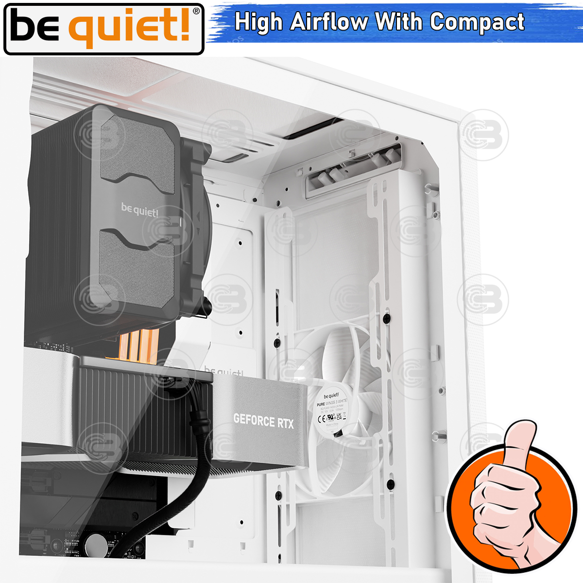 [CoolBlasterThai] Be Quiet PURE BASE 501 Airflow Window White PC Case (BGW75) ประกัน 3 ปี