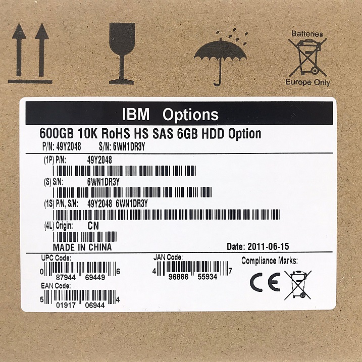 New, IBM 49Y2048 49Y2052 FC5220 [TorCompTH Thailand- ขาย จำหน่าย ราคา] IBM 600GB 10K 6G SAS 2.5IN HDD for IBM DS3524/EXP3524