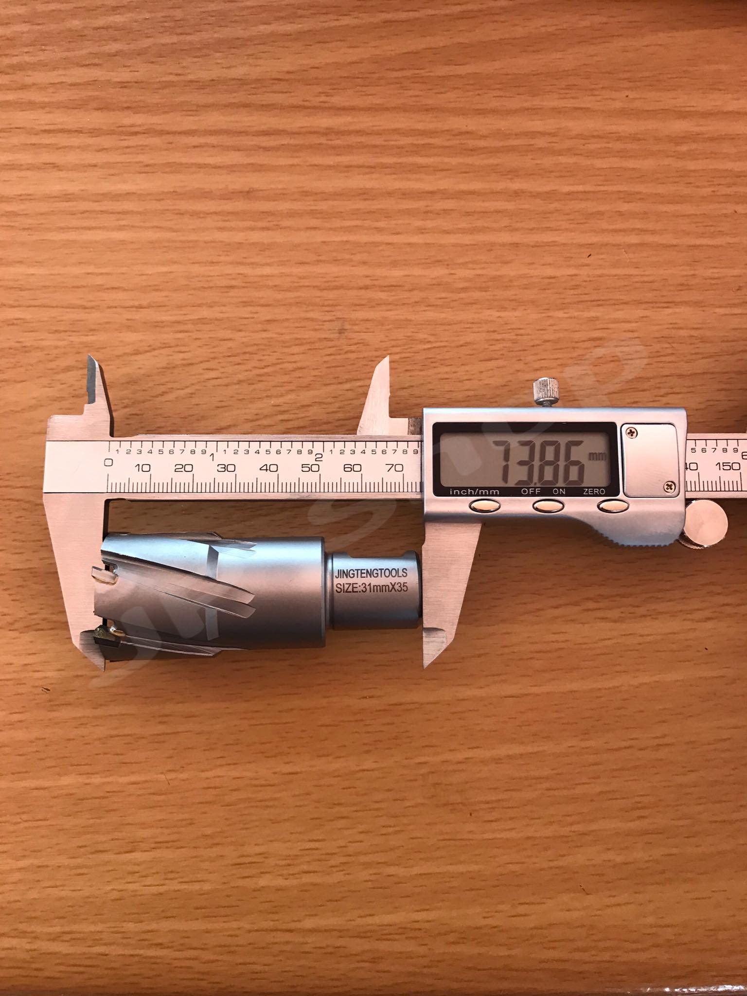 ดอกสว่านเจ็ทบอส แบบโฮลซอว์คาร์ไบสำหรับเจาะเหล็กหนา ด้วยสว่านแม่เหล็กไฟฟ้า ขนาด31*35 มม. #3135