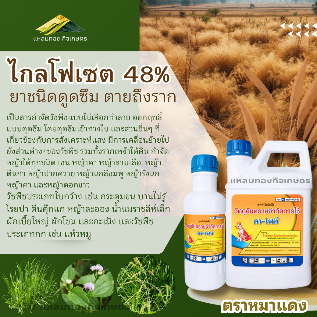 ดา-ไฟท์ ตราหมาแดง ไกลโฟเซต ขนาด 4 ลิตร