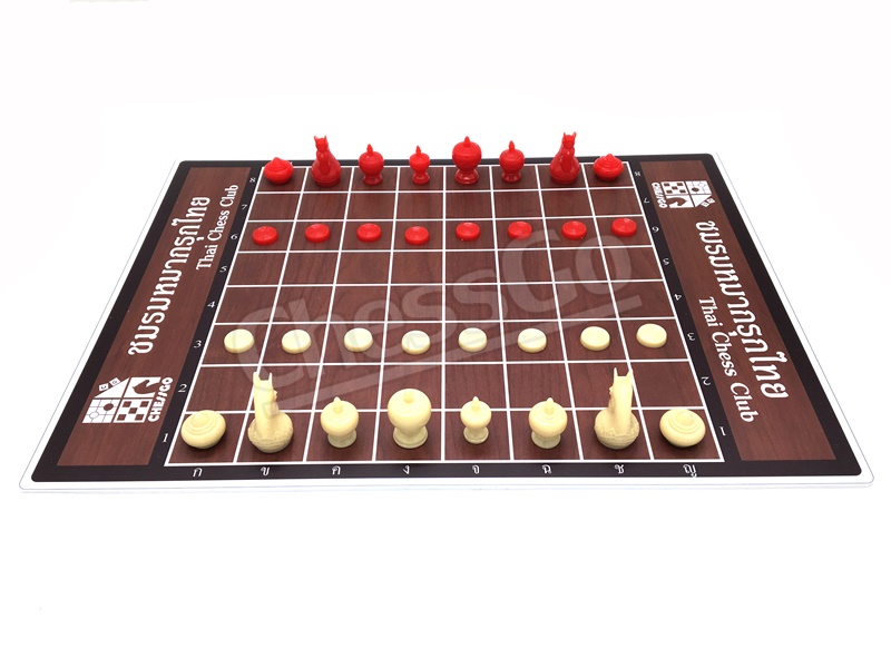ชุดหมากรุกไทย(กระดานพลาสวูด+ตัวพลาสติกbermuda)
