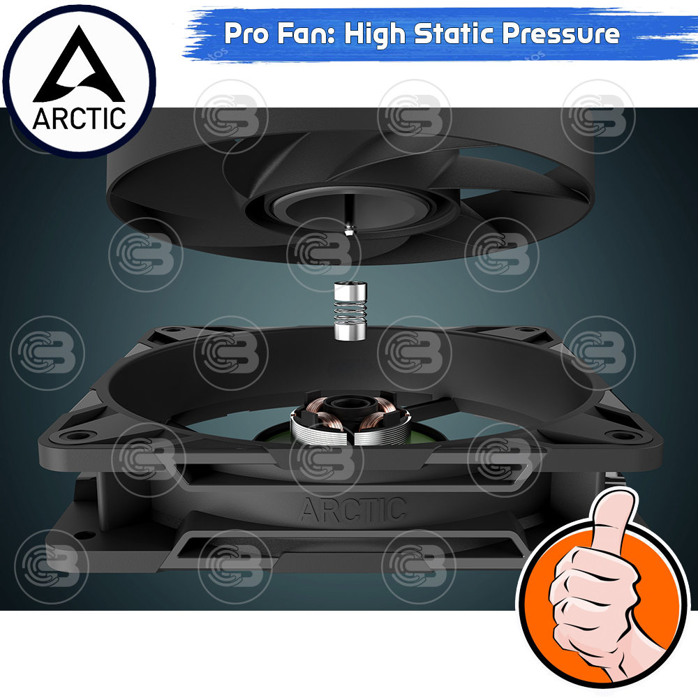 [CoolBlasterThai] ARCTIC P12 PRO PST CO Black (size 120 mm.) PC Fan Case ประกัน 6 ปี