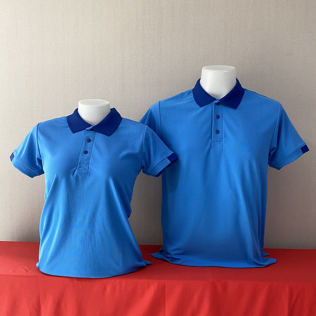 MP3 POLO เสื้อโปโล เสื้อคอกปก เสื้อยูนิฟอร์ม ฟ้าเข้มปกน้ำเงิน