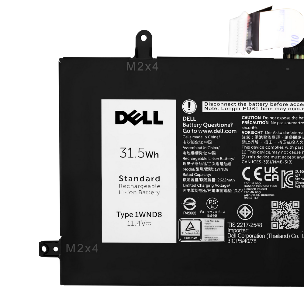 Battery Dell Latitude 52902-in-1, 3-Cell 31.5Wh, แบตเตอรี่ Dell 1WND8 ของแท้รับประกันศูนย์ Dell Thailand ราคาไม่แพง