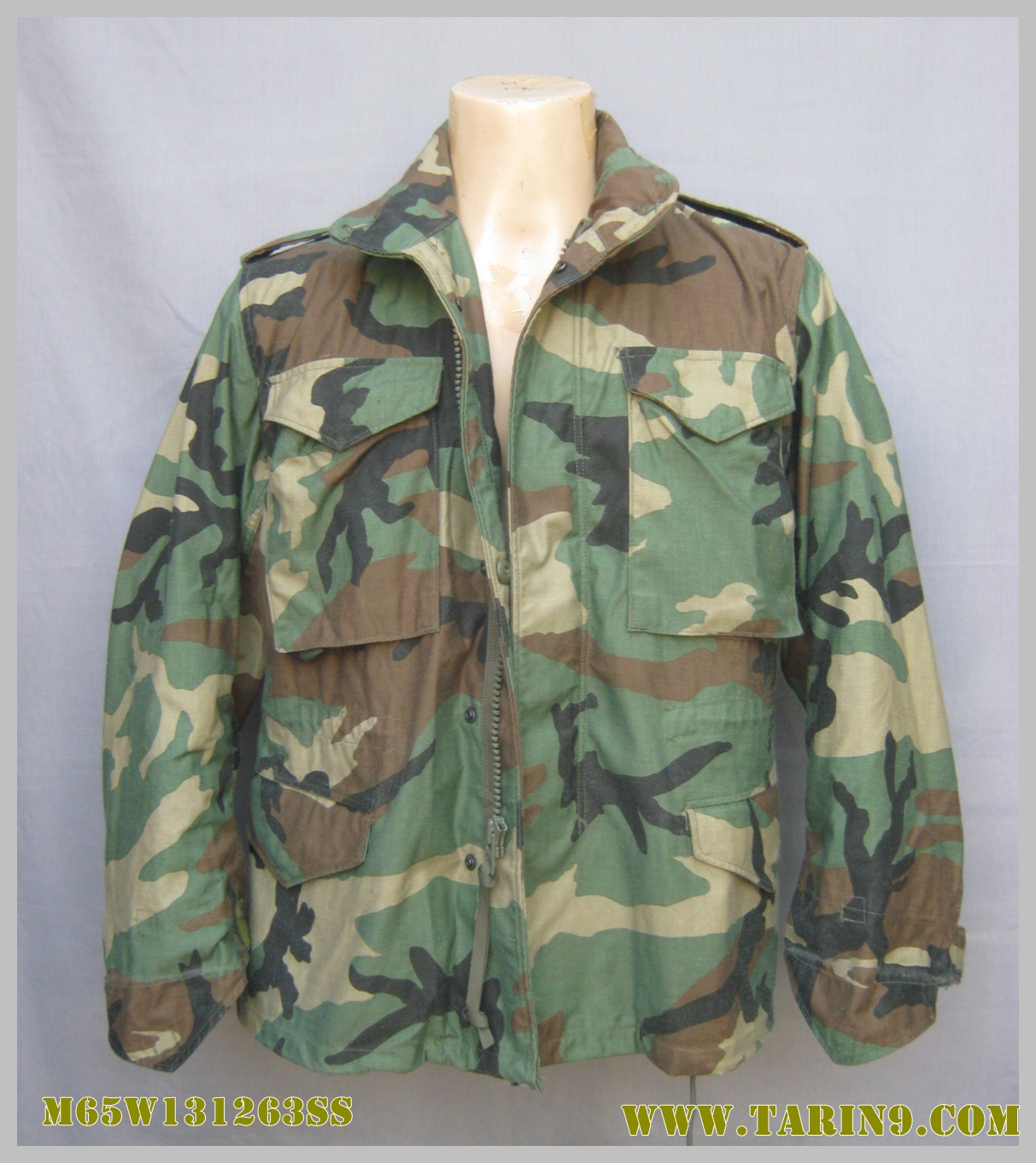 ขายแล้ว เสื้อทหาร M54 ลายพรางwoodland Class2 Pattern 4 Small short