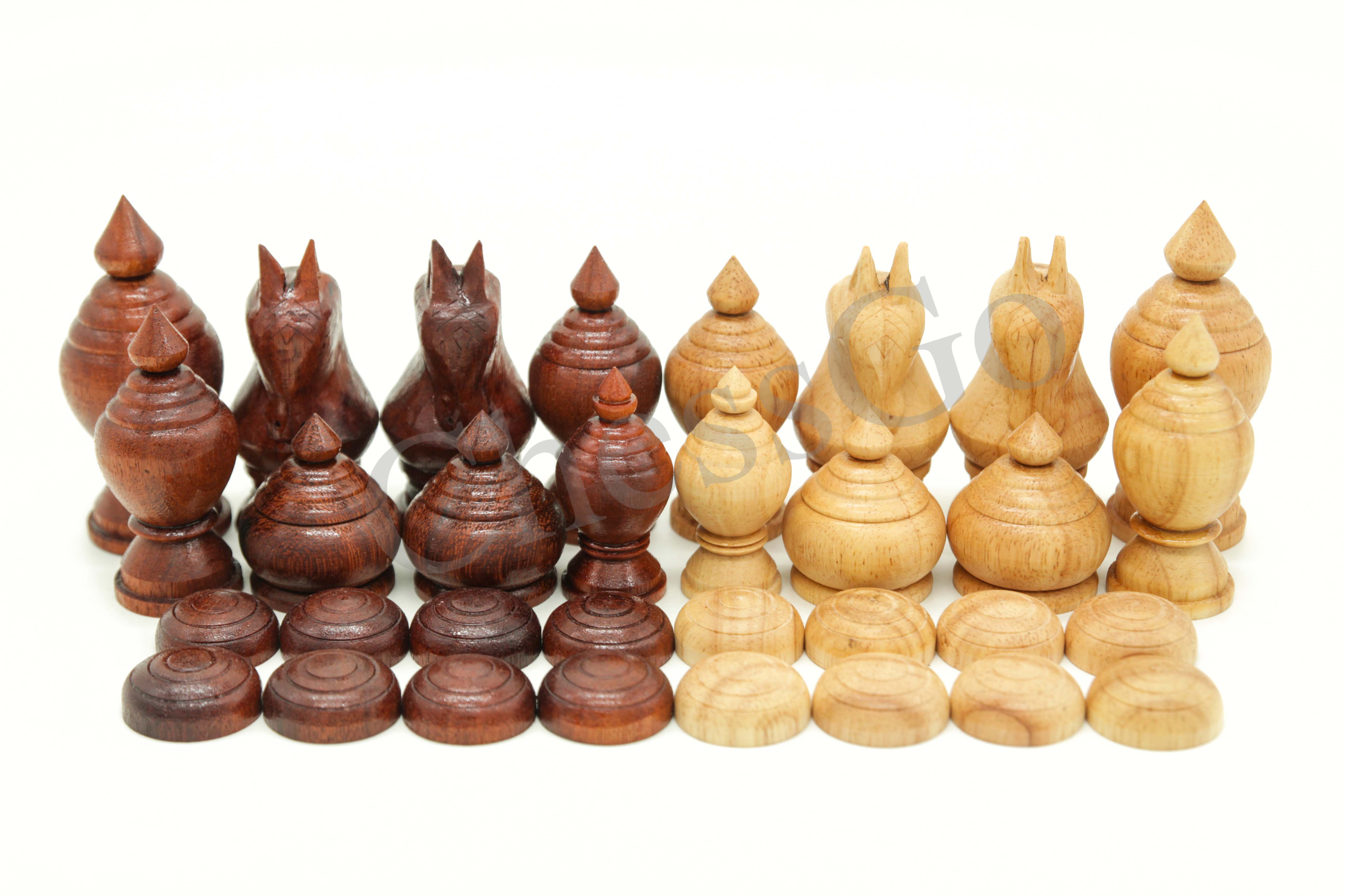 ตัวหมากรุกไทยไม้รุ่นขุนศึก ชุดใหญ่