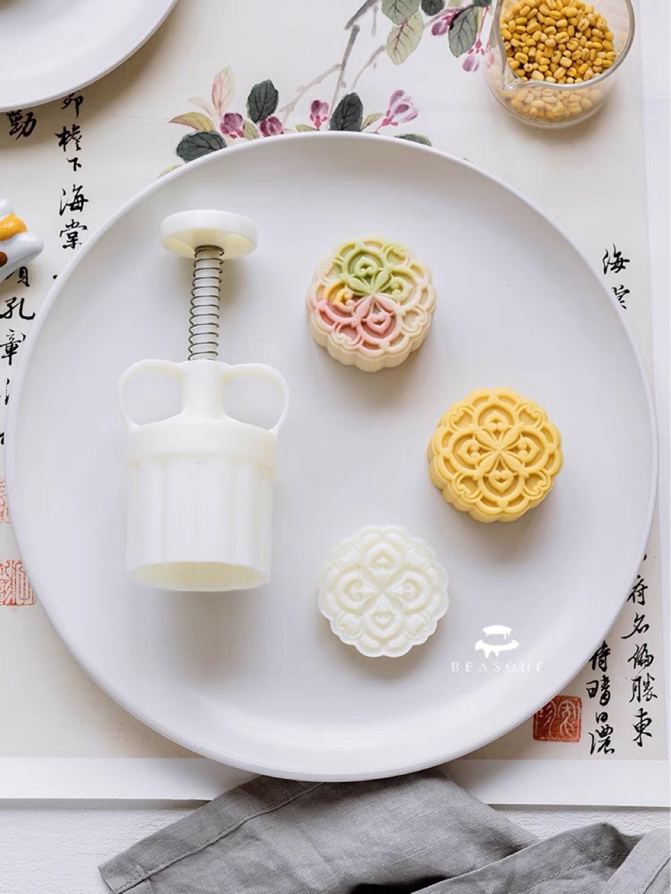 เซ็ตพิมพ์กดขนม เซ็ตพิมพ์กดคุกกี้ ลายไทยวิจิตร 50 กรัม