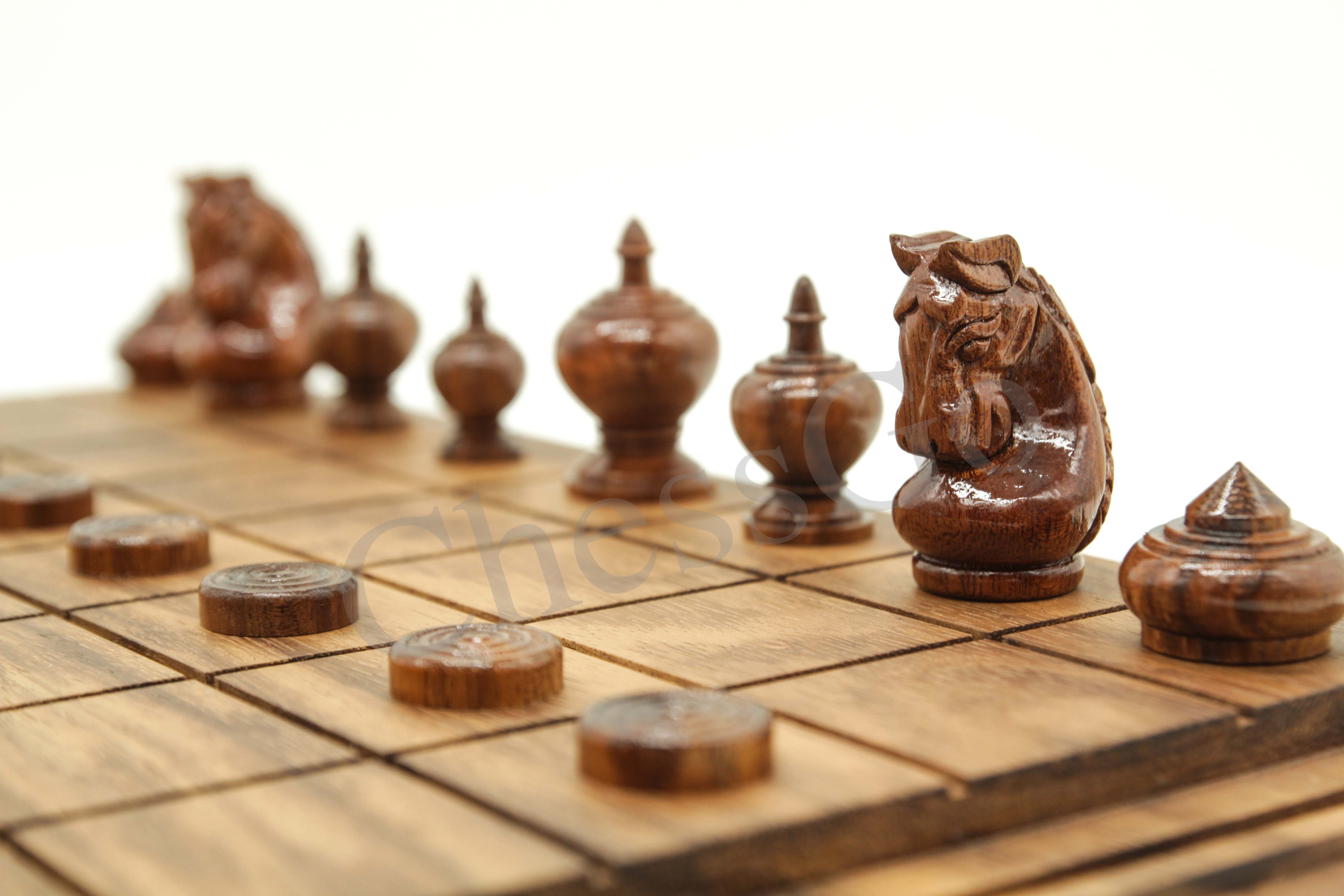 ชุดหมากรุกไทยไม้พฤกษ์(ตัวไม้รุ่นหงส์มังกร)