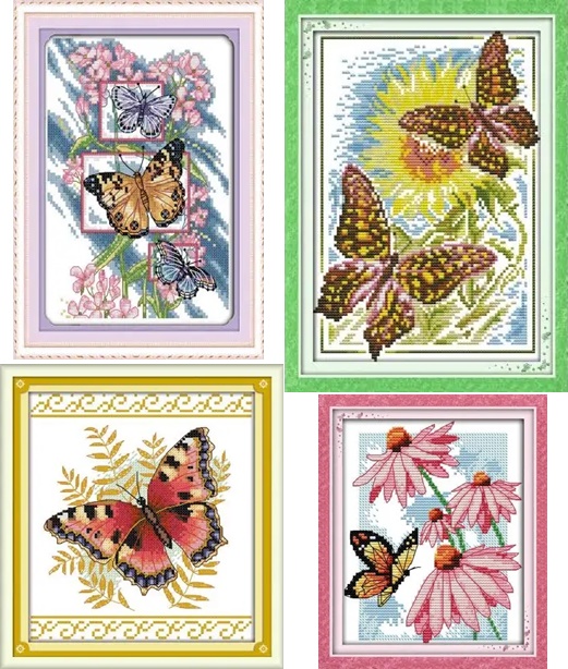 Butterfly and flower (ไม่พิมพ์/พิมพ์ลาย)