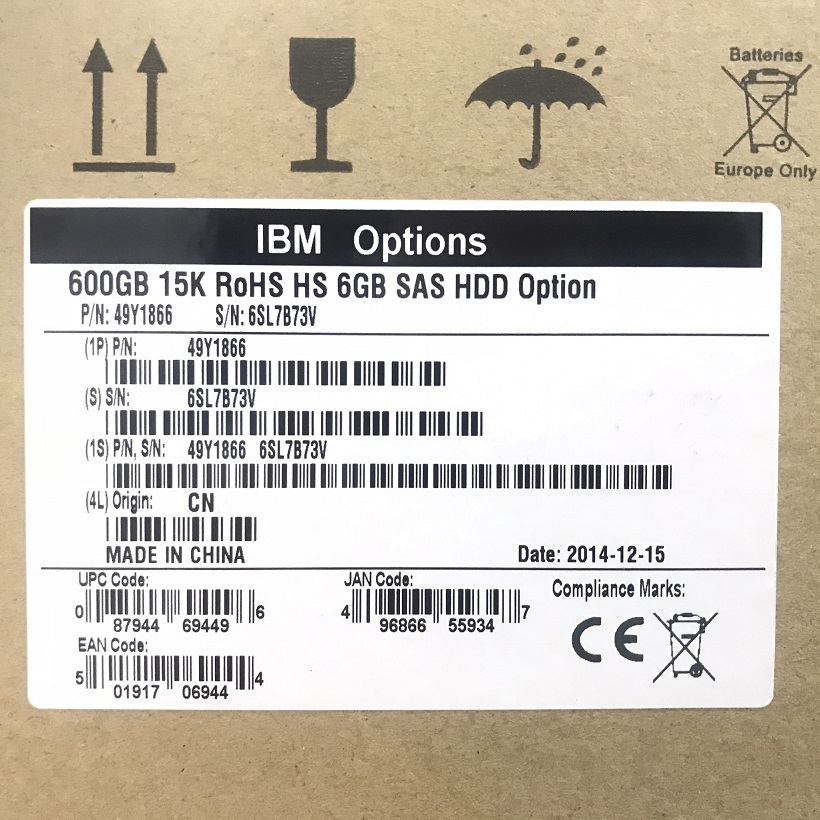 IBM 49Y1870, FC5110 [TorCompTH ขาย จำหน่าย ราคา] IBM 600GB 15K 6Gbps SAS 3.5IN HS HDD with Tray for IBM DS3512/EXP3512