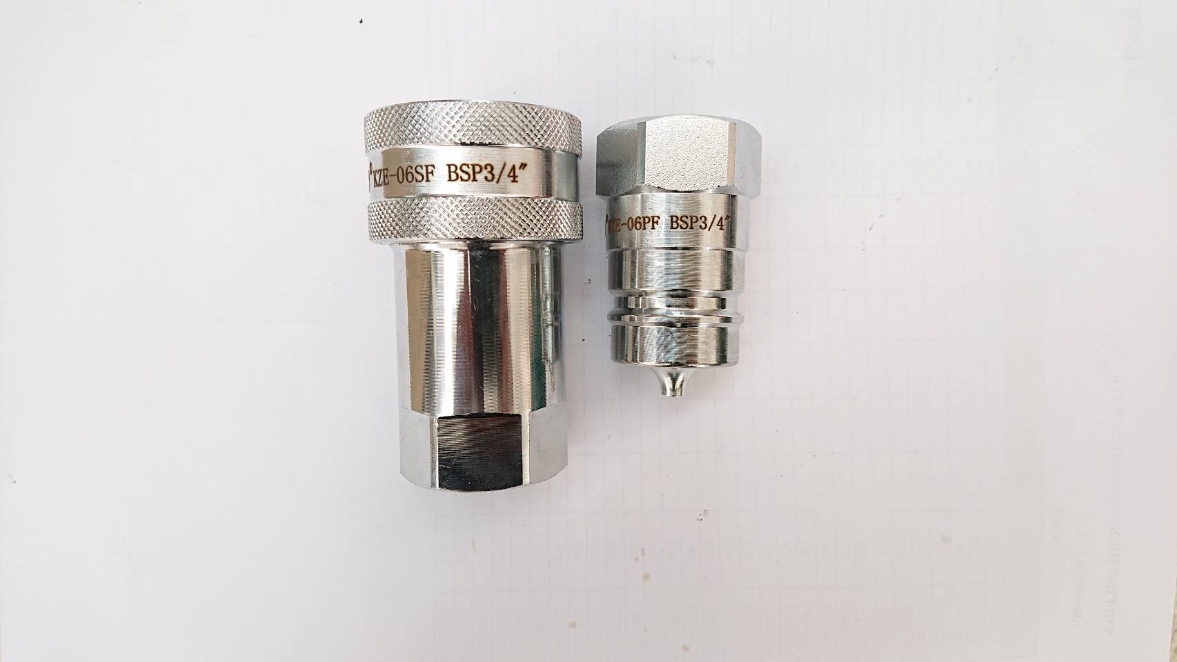 ข้อต่อน้ำมันไฮดรอลิค 3/4" Coupling/Coupler ข้อต่อสวมเร็ว ชุด(ผู้+เมีย) สำหรับต่อน้ำมันไฮดรอลิก #340679