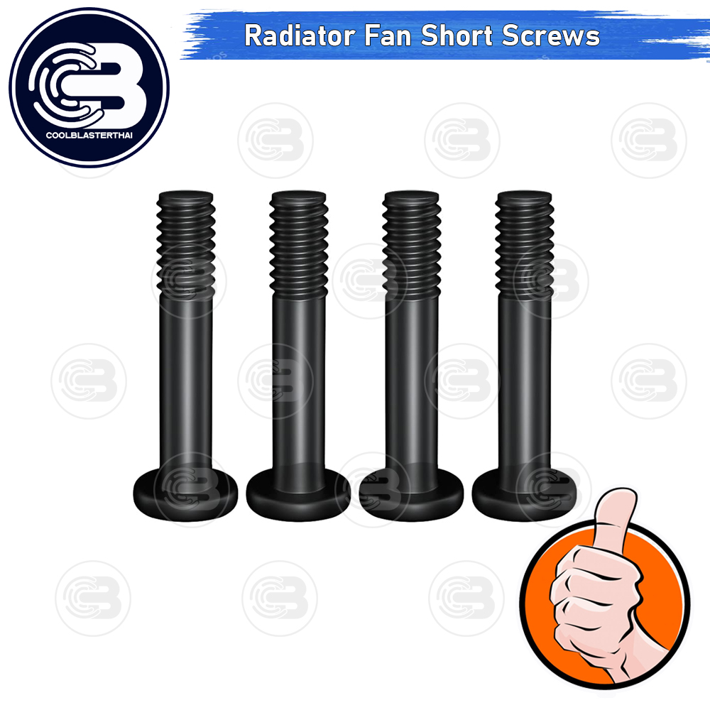 [CoolBlasterThai] Thermalright Radiator Fan Short Screws Steel X4 (Black Chrome)