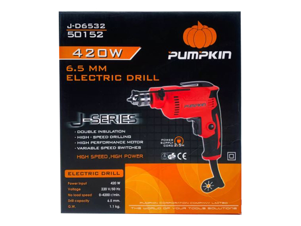 สว่านไฟฟ้า2หุน 420W J-D6532 PUMPKIN