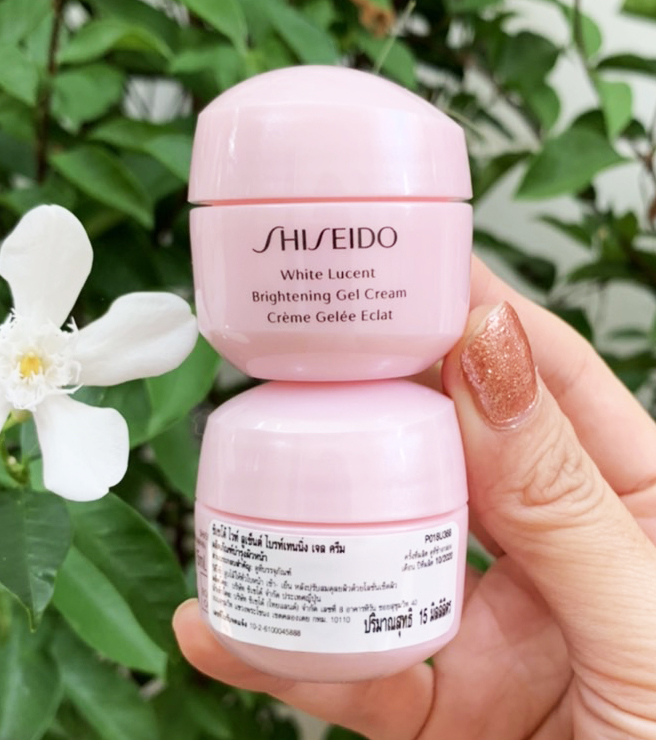 Shiseido White Lucent Brightening Gel Cream 15ml. มอยส์เจอร์ไรเซอร์เนื้อเจลครีมไวท์เทนนิ่งสูตรใหม่