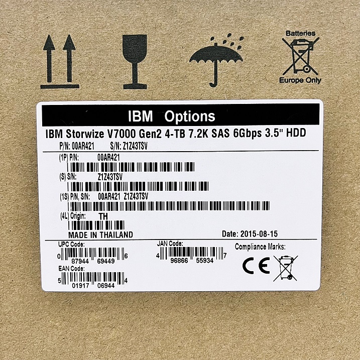 IBM 00AR421, 00AR322, 2076-AHD3 [TorCompTH Thailand ขาย จำหน่าย ราคา] IBM 4TB 7.2K 6G NL SAS 3.5IN HDD V7000 Gen2 2076-12F, 2076-92F