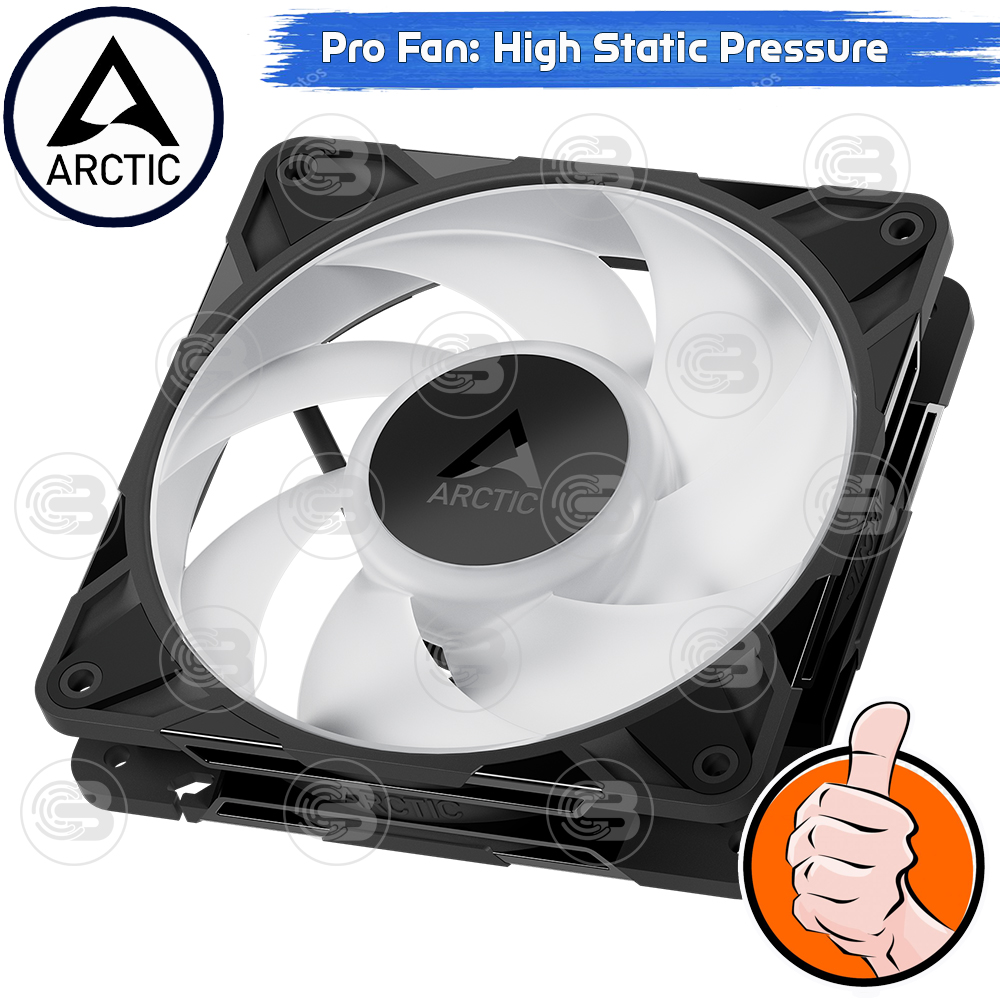 [CoolBlasterThai] ARCTIC P12 PRO PST A-RGB 0dB Black (size 120 mm.) X3 Value Pack PC Fan Case ประกัน 6 ปี