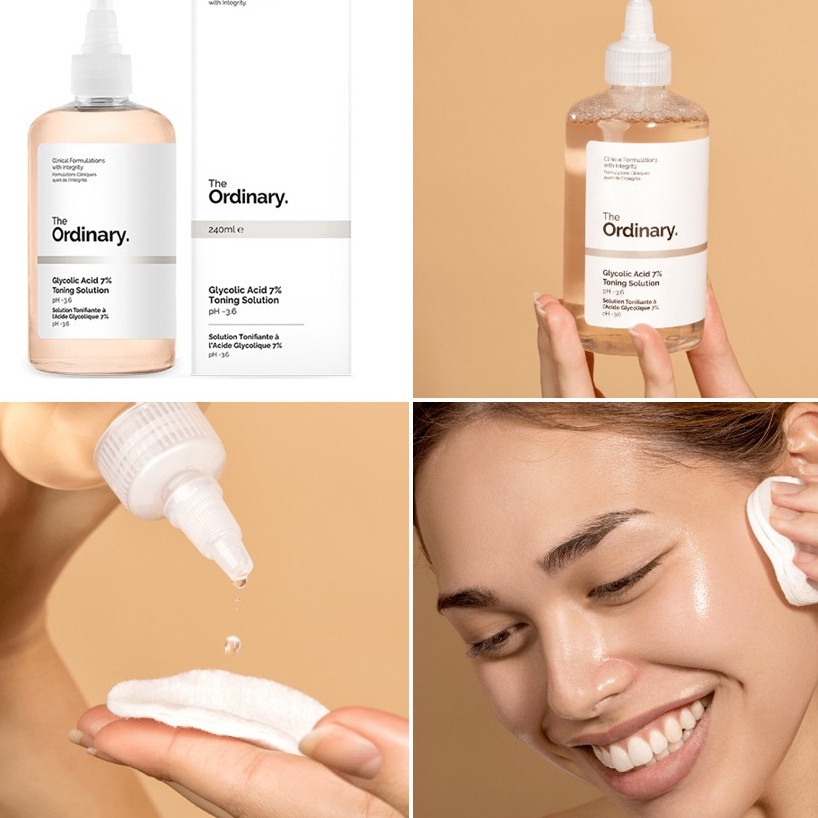The ordinary glycolic acid 7 exfoliating toner 240ml. โทนเนอร์ผลัดเซลล์ผิว ให้ผิวกระจ่างใส (1กล่อง)