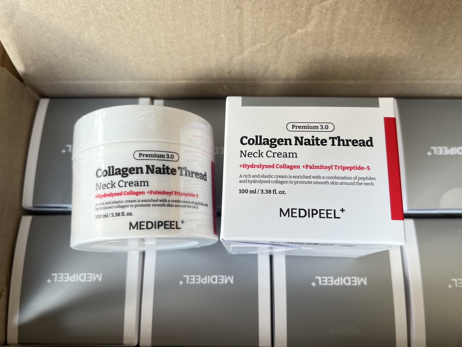 Medi-Peel premium Naite thread Neck Cream 100ml. ครีมบำรุงผิวบริเวณลำคอ (1กล่อง)