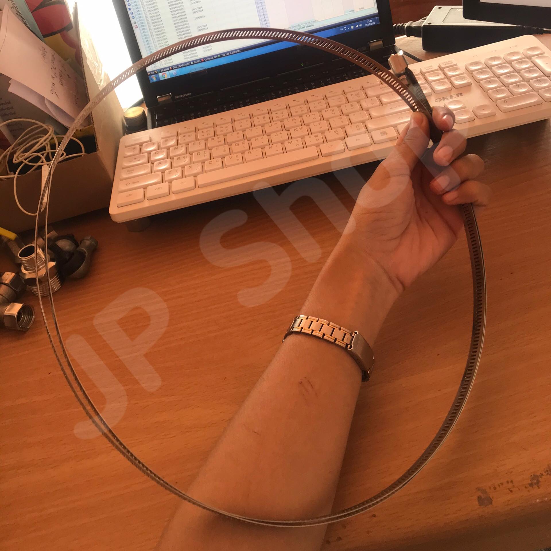 ปลอกรัด เส้นผ่านศุนย์กลาง 500 (12 มม.) แคลมป์รัดท่อสแตนเลส 304 #50000