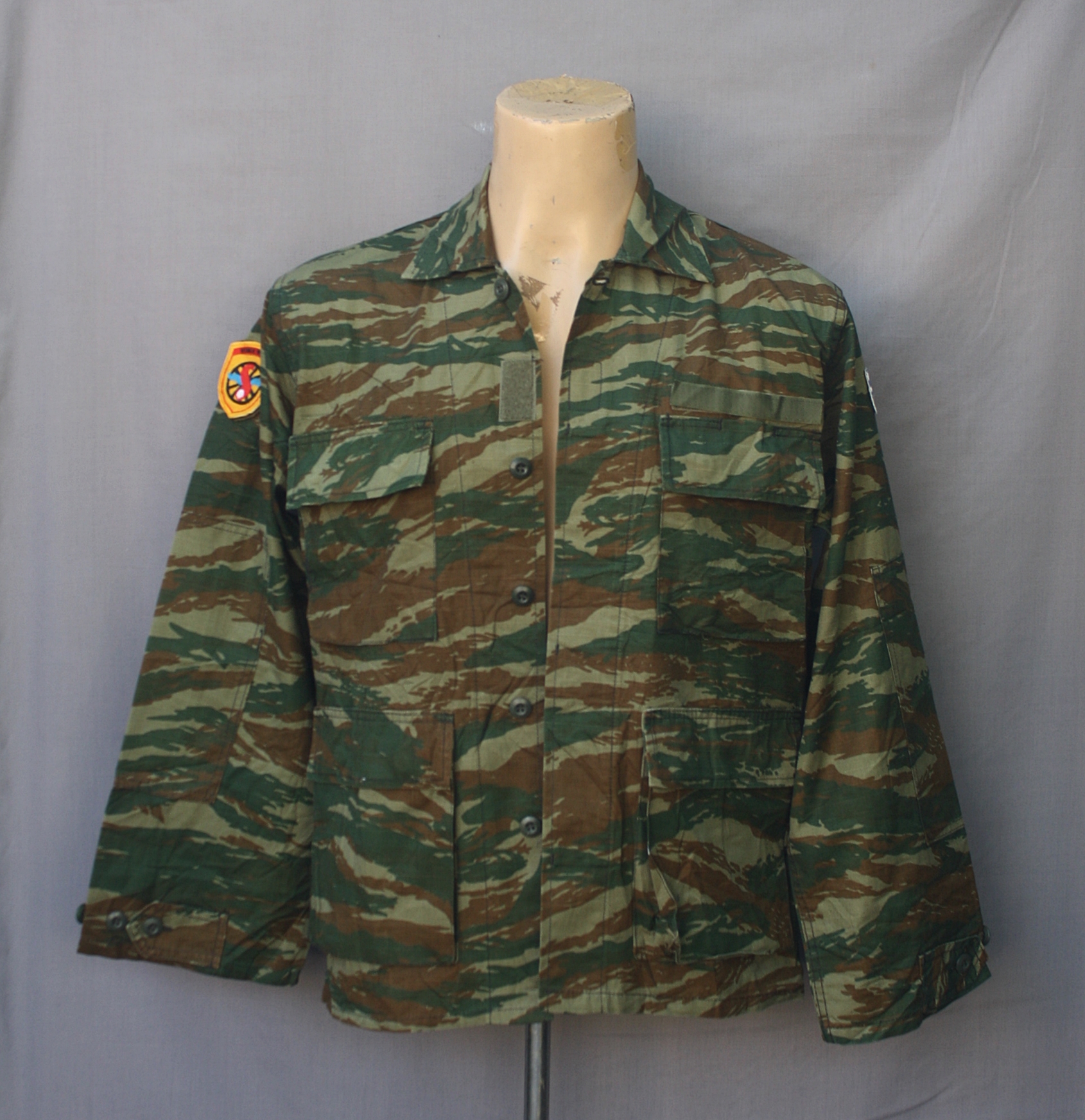 เสื้อทหาร Greek ผ้าตาราง ลาย second series of "lizard" camouflage