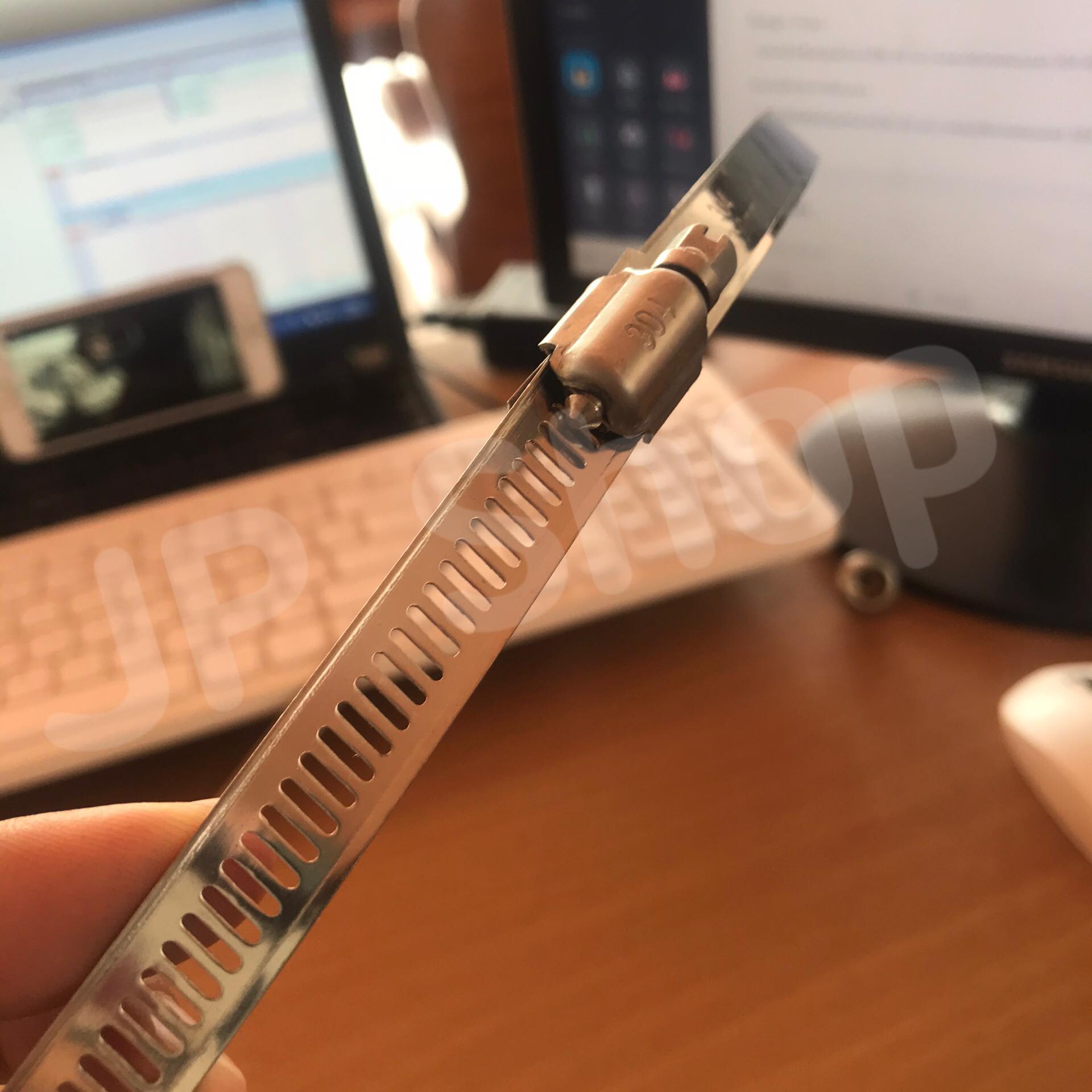 ปลอกรัดเส้นผ่านศูนย์กลาง350 (12 มม.) แคลมป์รัดท่อสแตนเลส 304 #00350