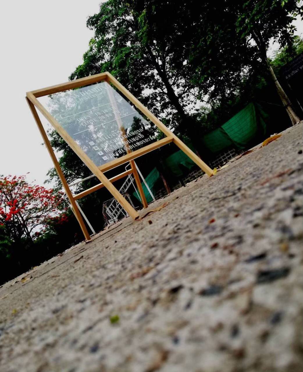 ป้ายตั้งหน้าร้าน ป้ายซิงค์ติดสติ๊กเกอร์ไดคัท