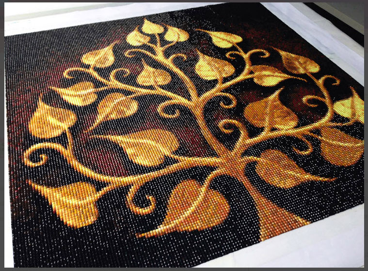 อุปกรณ์งานฝีมือ diy ครอสติสคริสตัลรูปต้นโพธิ์มงคล (ใหญ่) by easy diy