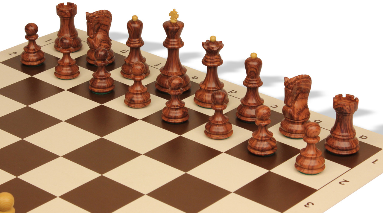 ชุดหมากรุกสากล German Knight Series Chess Set - Zagreb Wood Grain