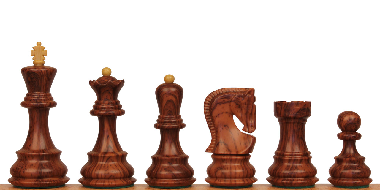 ชุดหมากรุกสากล German Knight Series Chess Set - Zagreb Wood Grain