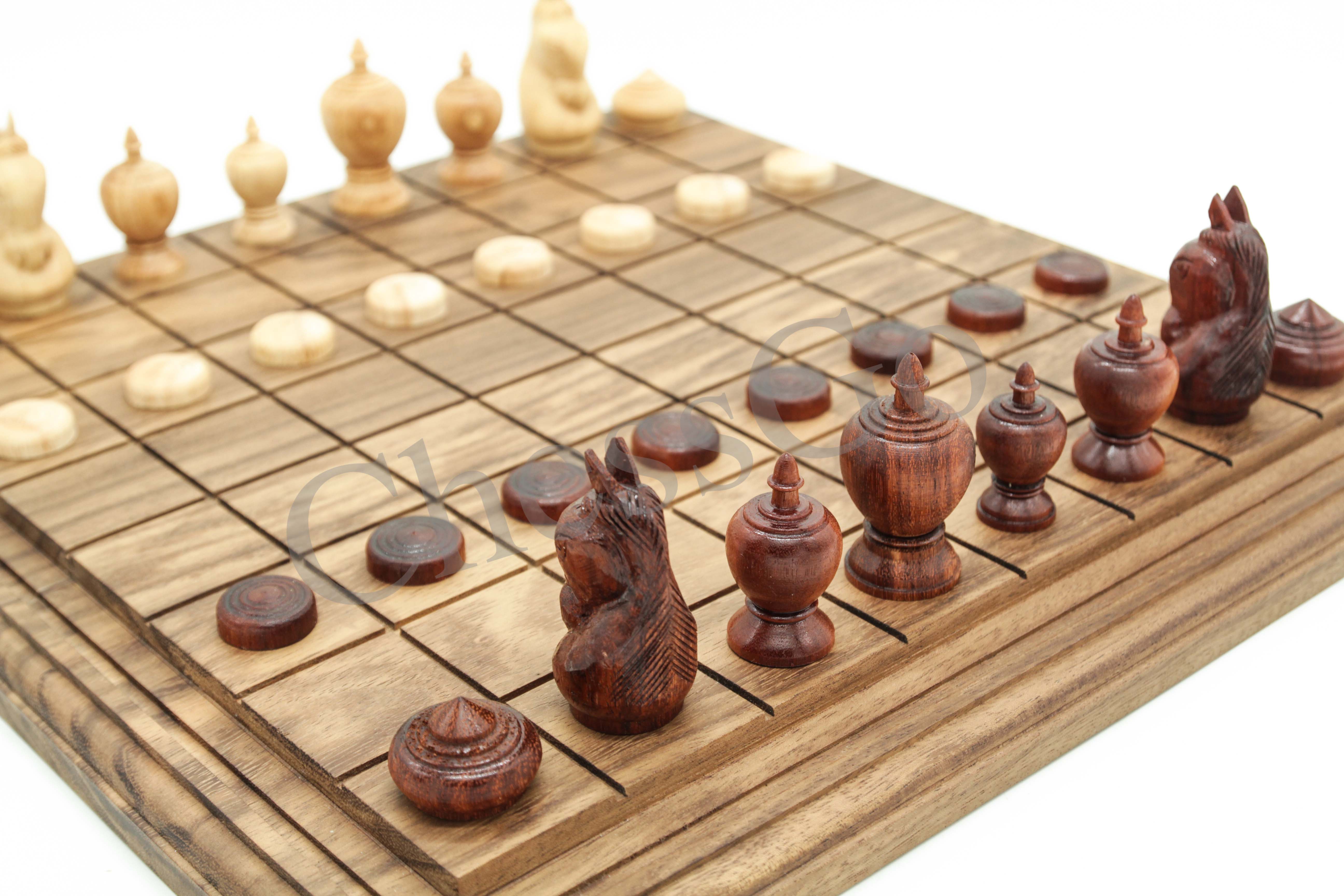 ชุดหมากรุกไทยไม้พฤกษ์(ตัวไม้รุ่นปกติ ชุดใหญ่)