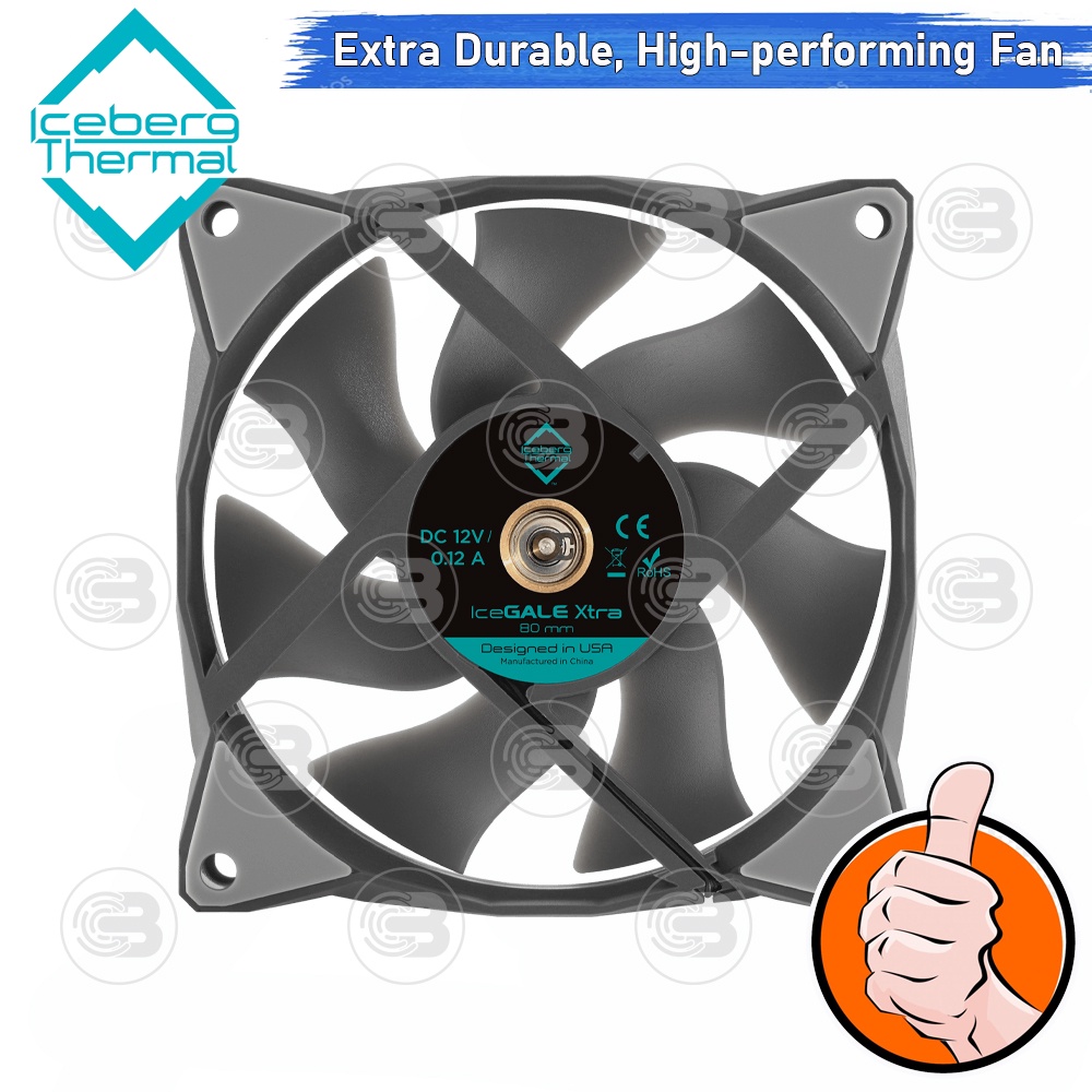 [CoolBlasterThai] Iceberg Thermal IceGALE Xtra 80 Gray Fan Case (size 80 mm.) ประกัน 6 ปี