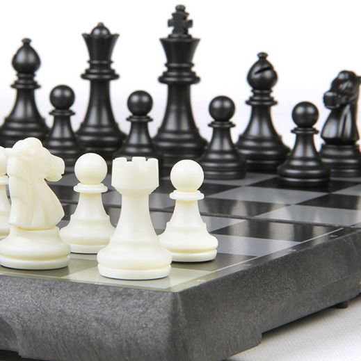 หมากรุกสากลแม่เหล็ก Black&White Magnetic Chess