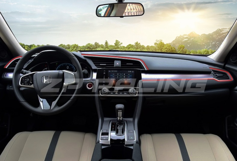 เส้นตกแต่ง console CIVIC FC/FK (5 เมตร) 2016-2022