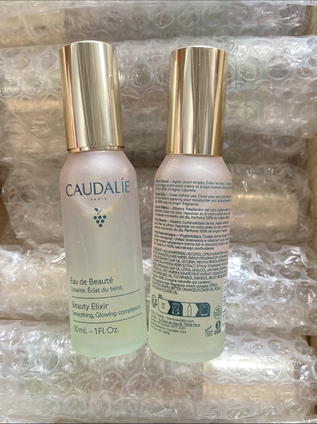 Caudalie Beauty Elixir Beauty Elixir Smoothing Glowing Complexion Mist 30ml. สเปรย์น้ำแร่ (1ขวด)