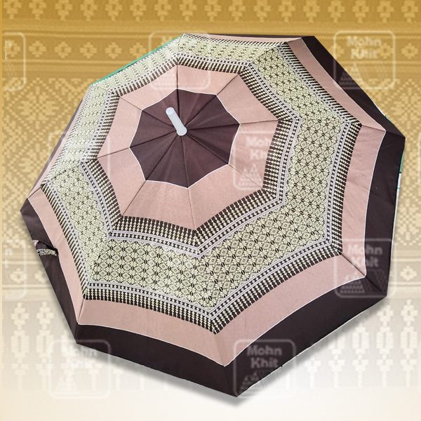 ร่มลายขิด ผ้าUV กันแดด กันฝนขนาด 22 นิ้ว2ตอนพับได้ //Umbrella with striped pattern, UV fabric, sun protection 22 inches