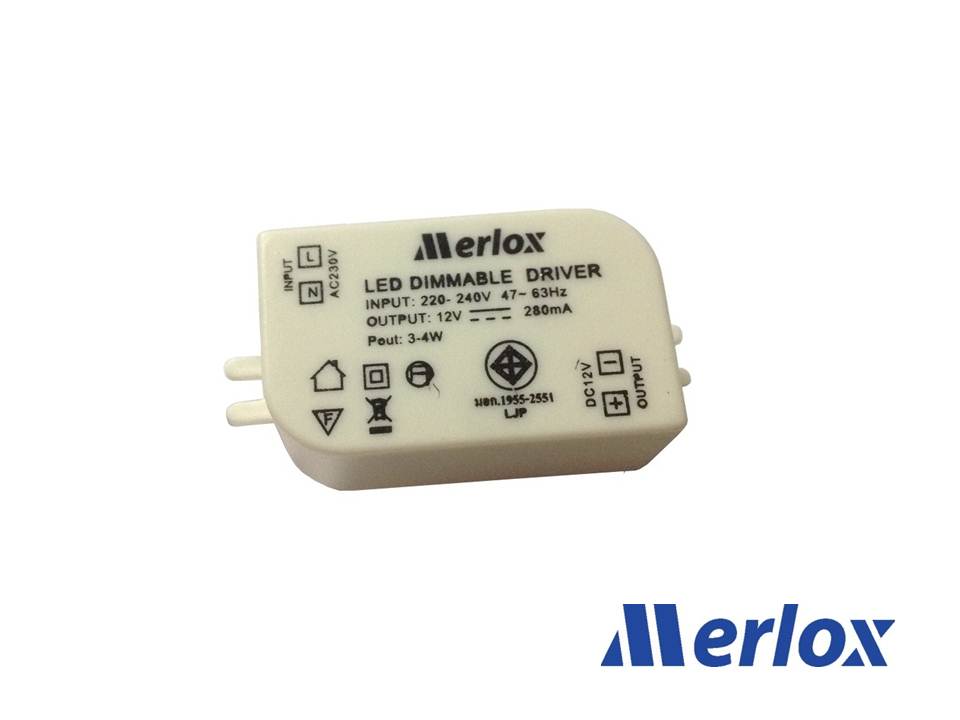 LED DIMMABLE DRIVER 3-4W MERLOX