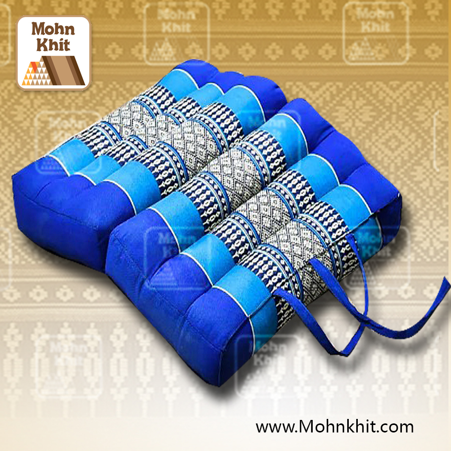 เบาะรองนั่ง เบาะรองนั่งพับเก็บได้ เบาะรองนั่งระนาดผ้าขิด สินค้า OTOP ขนาด 40x40x7Cm//Seat cushions Khit fabric