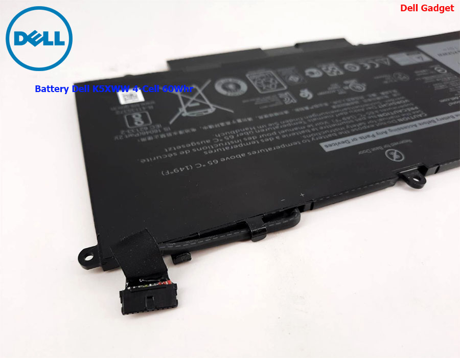 Battery Dell Latitude 7390 2-in-1, 4-Cell, 60Wh, แบตเตอรี่ Dell K5XWW ของแท้รับประกันศูนย์ Dell Thailand On-site Service