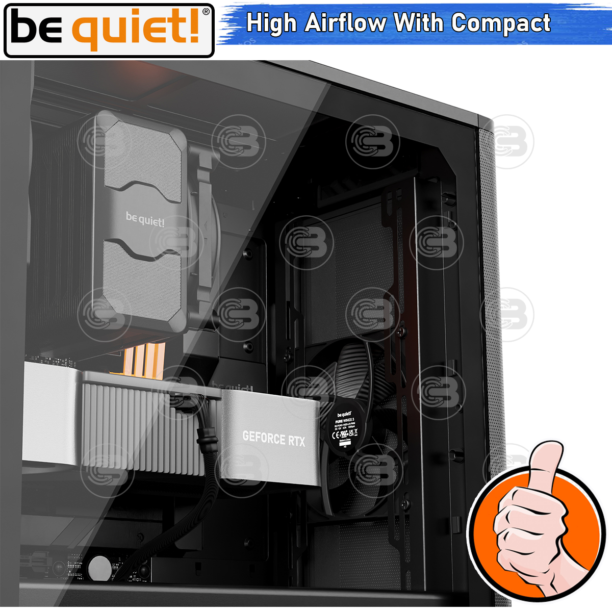 [CoolBlasterThai] Be Quiet PURE BASE 501 Airflow Window Black PC Case (BGW74) ประกัน 3 ปี