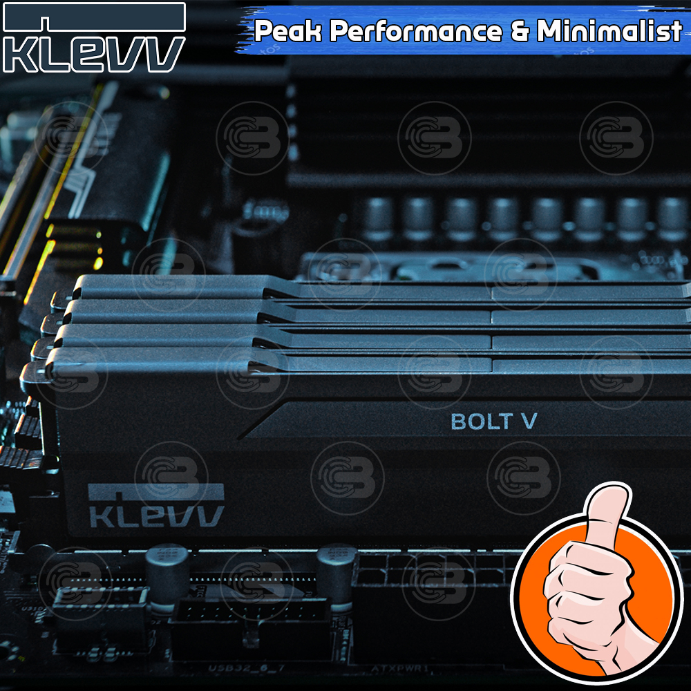 [CoolBlasterThai] KLEVV BOLT V Charcoal Grey 32GB (16GBx2) DDR5-6000 CL28-36-36 (LT-Warranty)