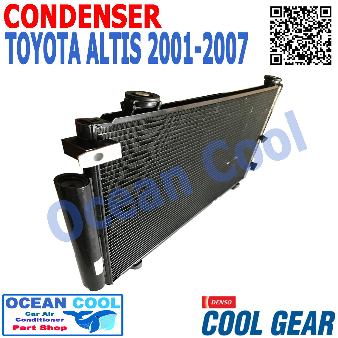 แผงแอร์ โตโยต้า อัลติส 2001 - 2007 CD0030 COOL GEAR DI447770-53504W CONDENSER TOYOTA ALTIS คอนเดนเซอร์ (แผงคอยล์ร้อน) 2002 2003 2004 2005 2006 อะไหล่ แอร์ รถยนต์