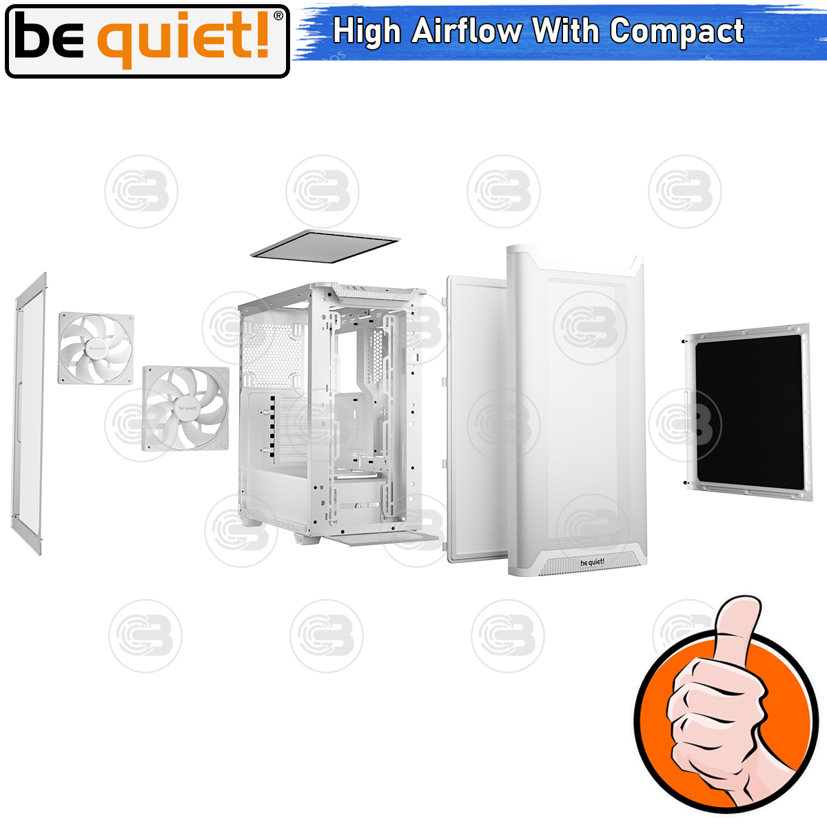 [CoolBlasterThai] Be Quiet PURE BASE 501 Airflow Window White PC Case (BGW75) ประกัน 3 ปี