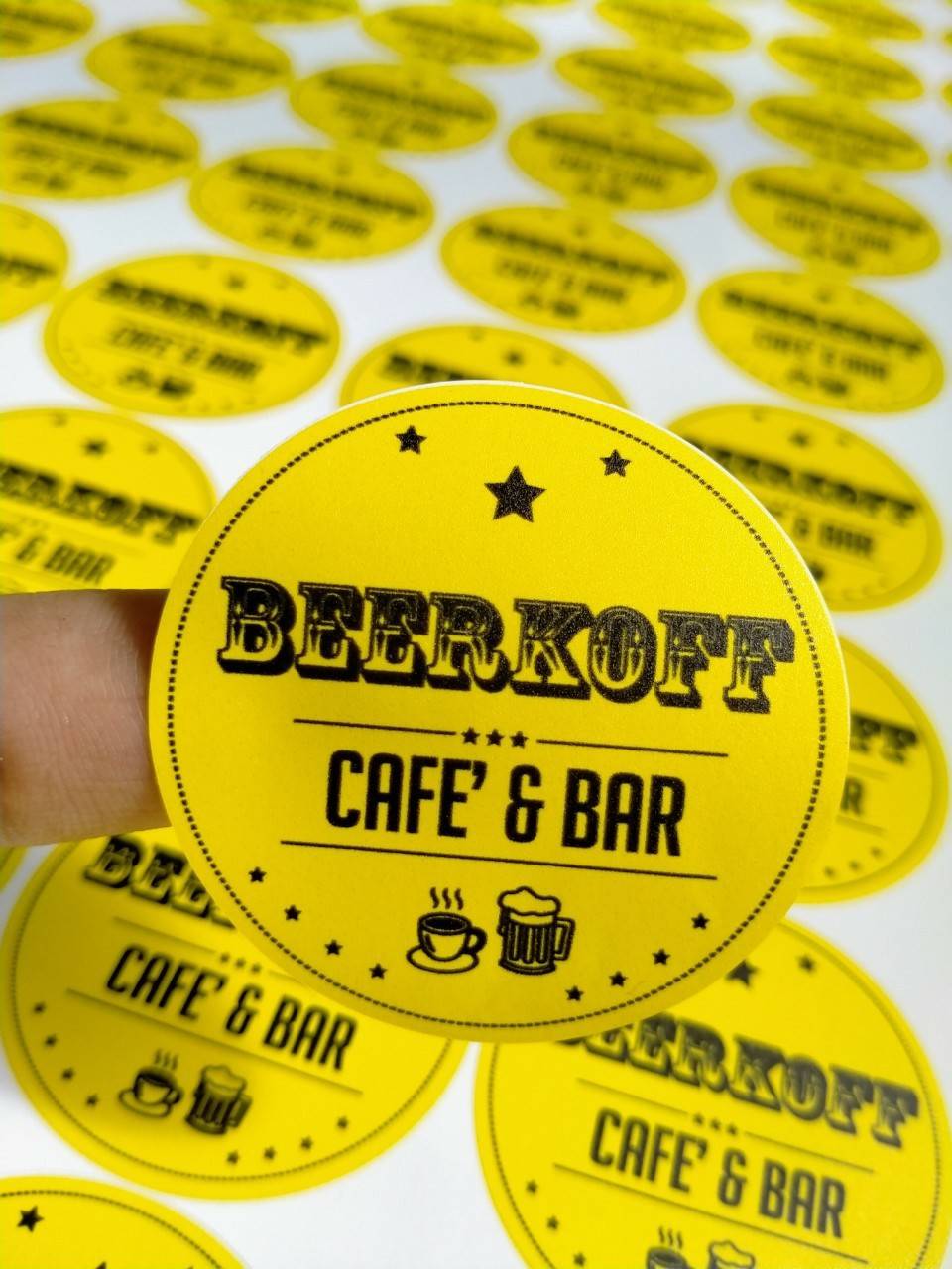 งานสติ๊กเกอร์ไดคัทBEERKOFF CAFE & BAR