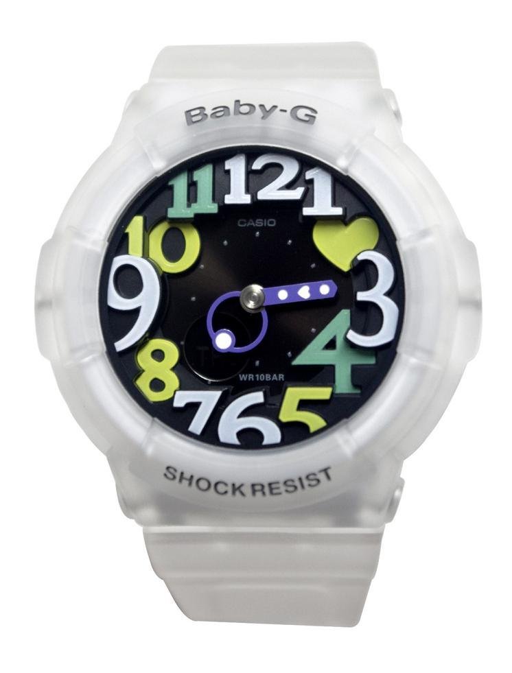 Casio Baby-G นาฬิกาผู้หญิง สายเรซิ่น Neon Illuminator BGA-131-7B4DR - White