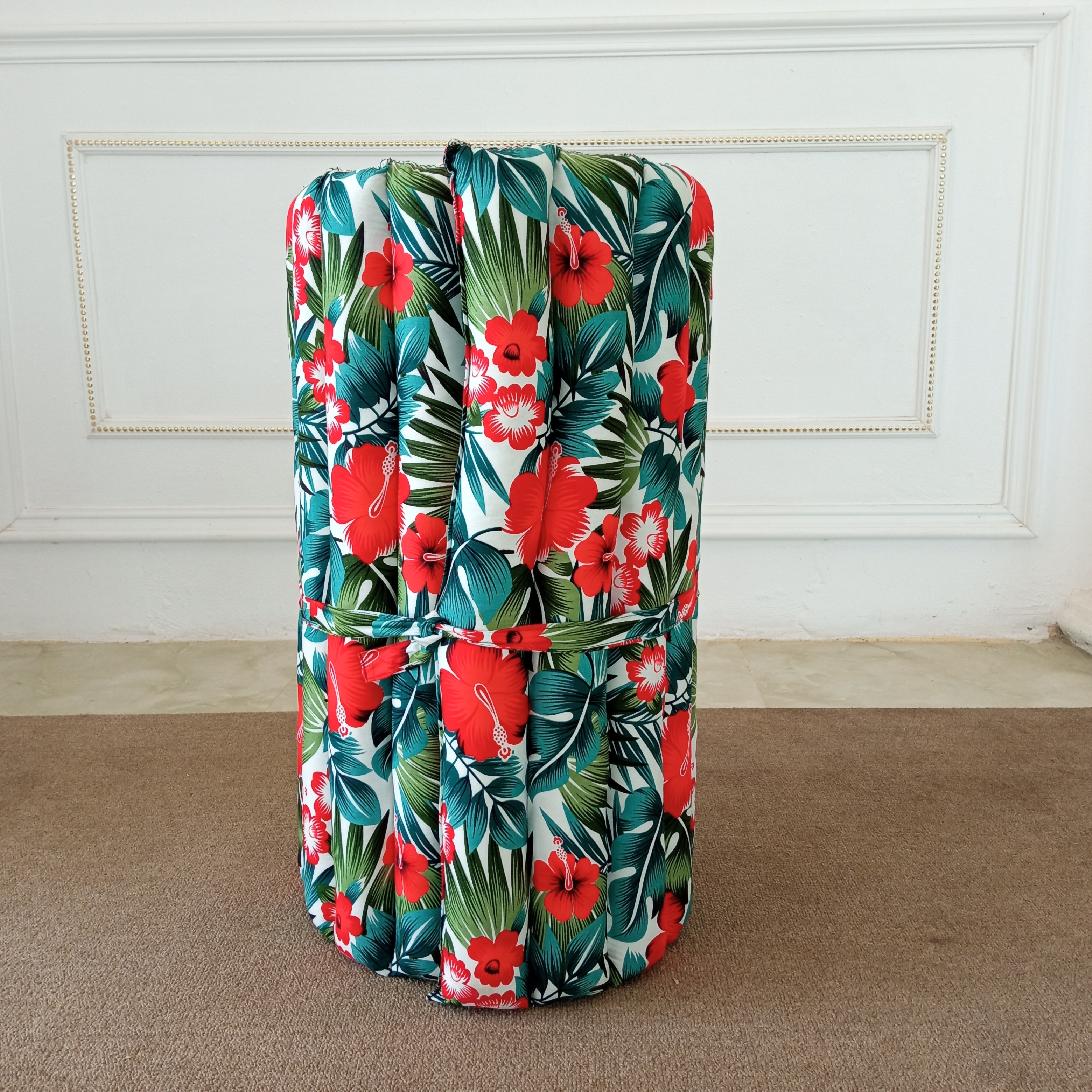เสื่อระนาดลายฮาวาย 50x172Cm //Thai Roll Up Floor Beds Mattress Montera Hawaii pattern Kapok100%