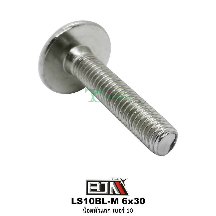 LS10BL-M 6x30 น็อตหัวแฉก เบอร์ 10 ( 1 ถุงมี 50 ตัว )