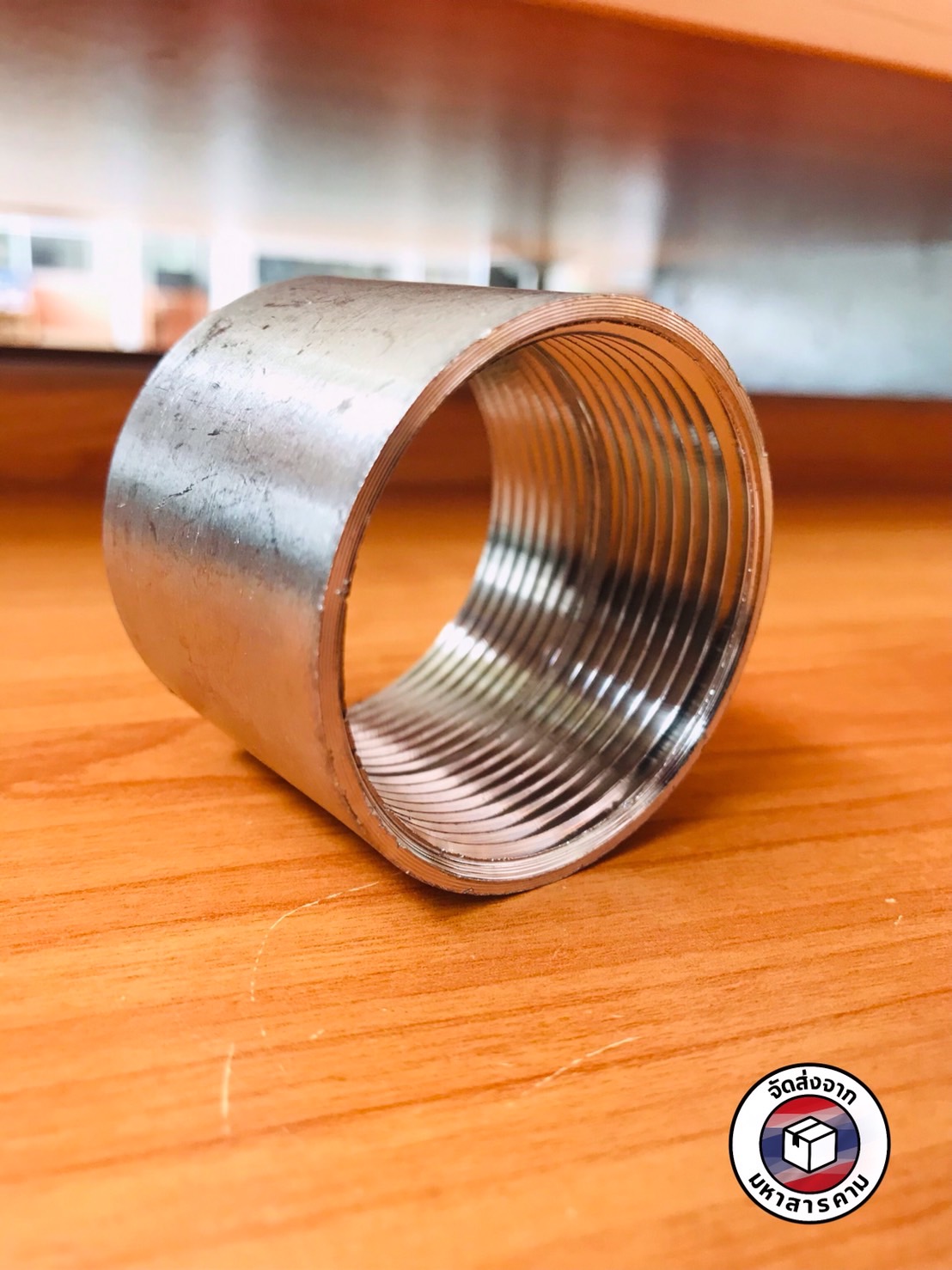 ข้อต่อตรงเกลียวใน สแตนเลส 304 ขนาด 1 1/2 นิ้ว(Stainless Steel 304 Female Thread Coupling 1 1/2 Inch)#112304