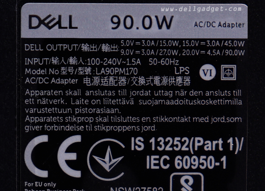 Adapter Dell Latitude 7280 7480 7380 แท้ ราคาพิเศษ 90W USB-C สายชาร์จ โน๊ตบุ๊ค Dell 7280 7480 7380 ตรงรุ่น ตรงสเปค ของแท้ รับประกันศูนย์ Dell Thailand ราคา พิเศษ